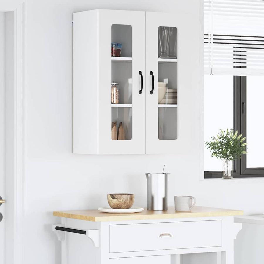 Keukenkast aan de muur met plank Hoogglans wit 60 x 31 x 80 cm