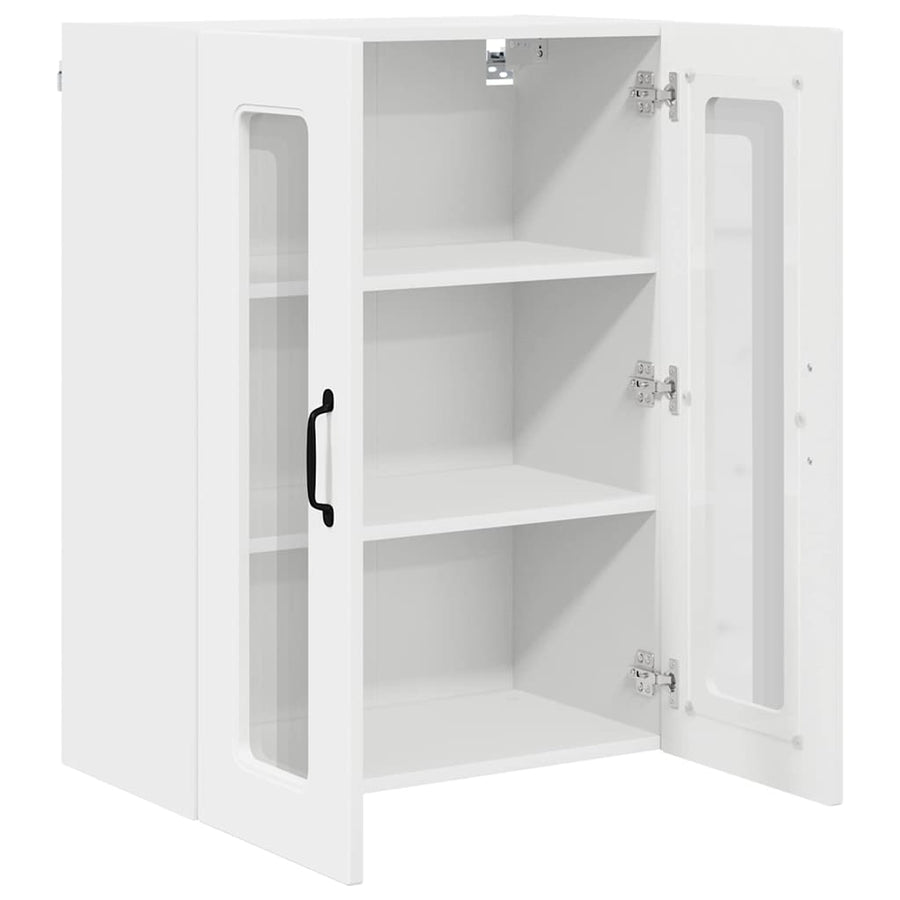 Keukenkast aan de muur met plank Hoogglans wit 60 x 31 x 80 cm
