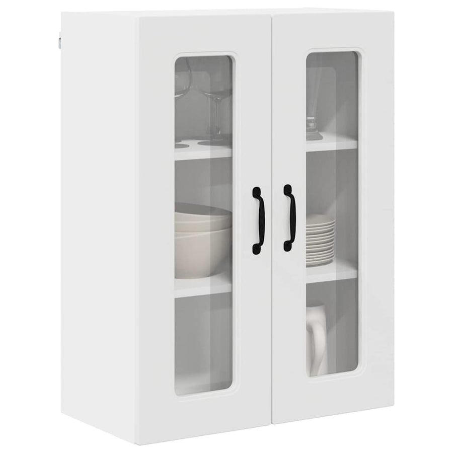 Keukenkast aan de muur met plank Hoogglans wit 60 x 31 x 80 cm