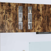 Keukenkast 60x31x80 cm bewerkt hout gerookt eiken