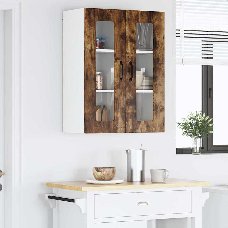 Keukenkast aan de muur met plank Gerookt eiken 60 x 31 x 80 cm