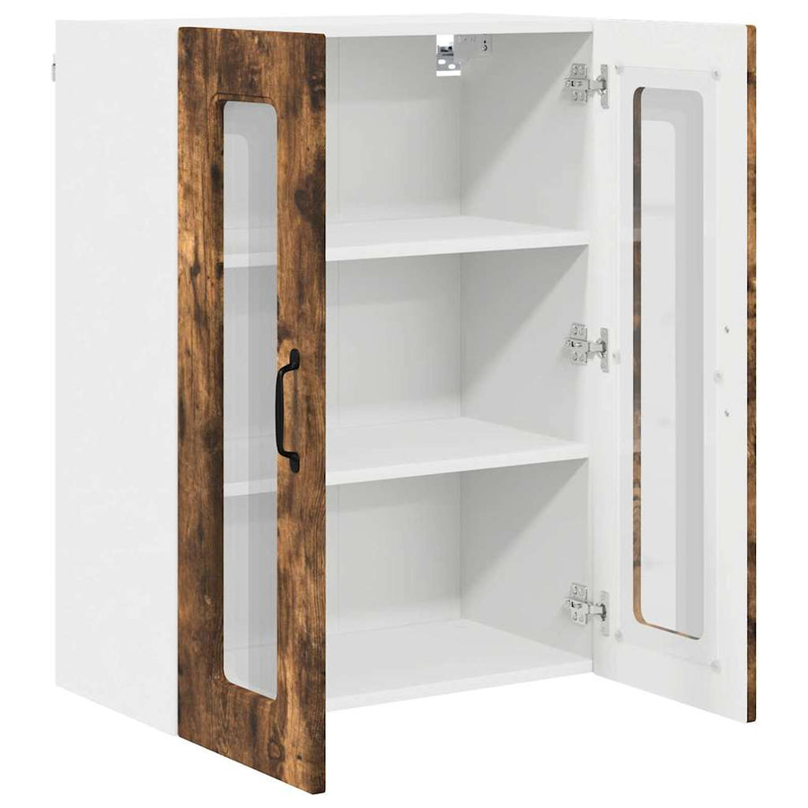 Keukenkast aan de muur met plank Gerookt eiken 60 x 31 x 80 cm