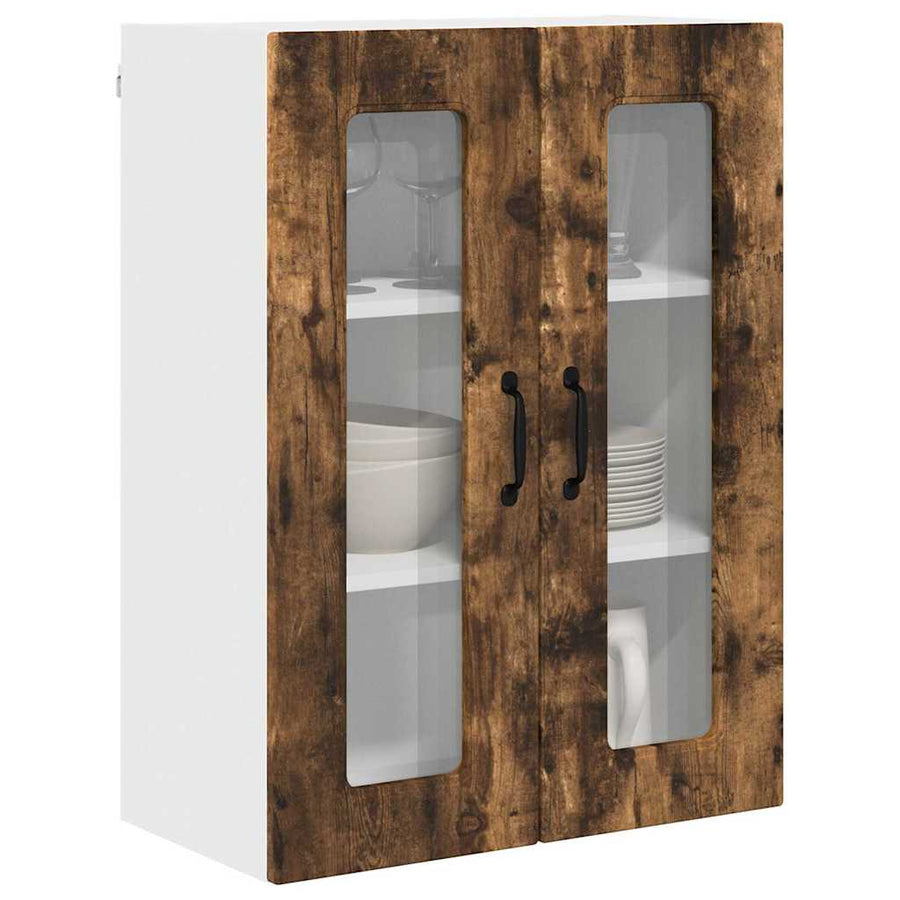 Keukenkast aan de muur met plank Gerookt eiken 60 x 31 x 80 cm