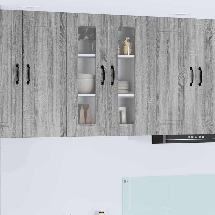 Keukenkast aan de muur met plank Grijs Sonoma 60 x 31 x 80 cm