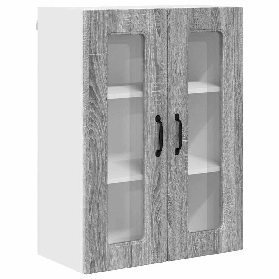 Keukenkast aan de muur met plank Grijs Sonoma 60 x 31 x 80 cm