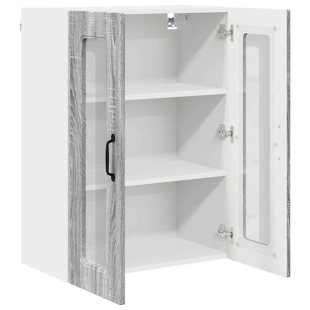 Keukenkast aan de muur met plank Grijs Sonoma 60 x 31 x 80 cm