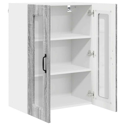Keukenkast aan de muur met plank Grijs Sonoma 60 x 31 x 80 cm