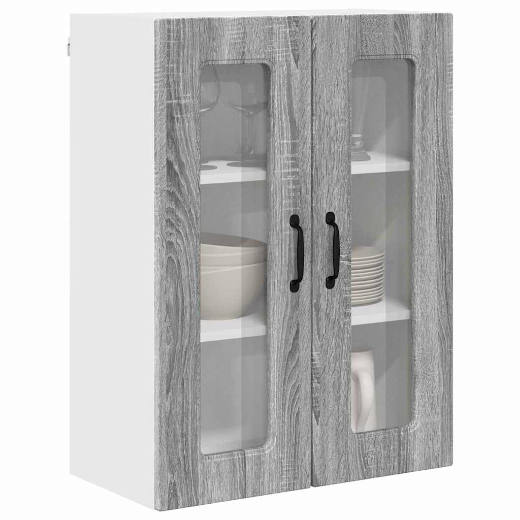 Keukenkast aan de muur met plank Grijs Sonoma 60 x 31 x 80 cm