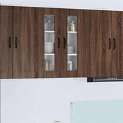 Keukenkast 60x31x80 cm bruin eiken bewerkt hout