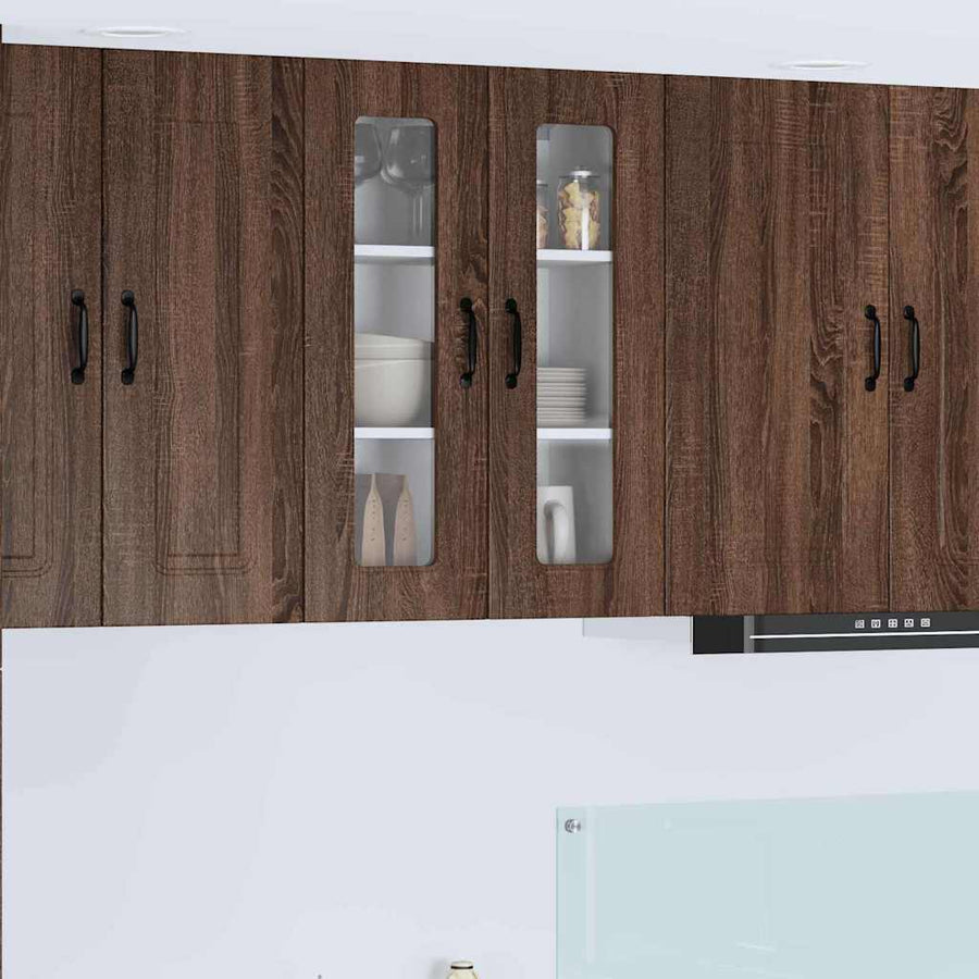 Keukenkast aan de muur Bruin Eiken 60 x 31 x 80 cm Bewerkt hout