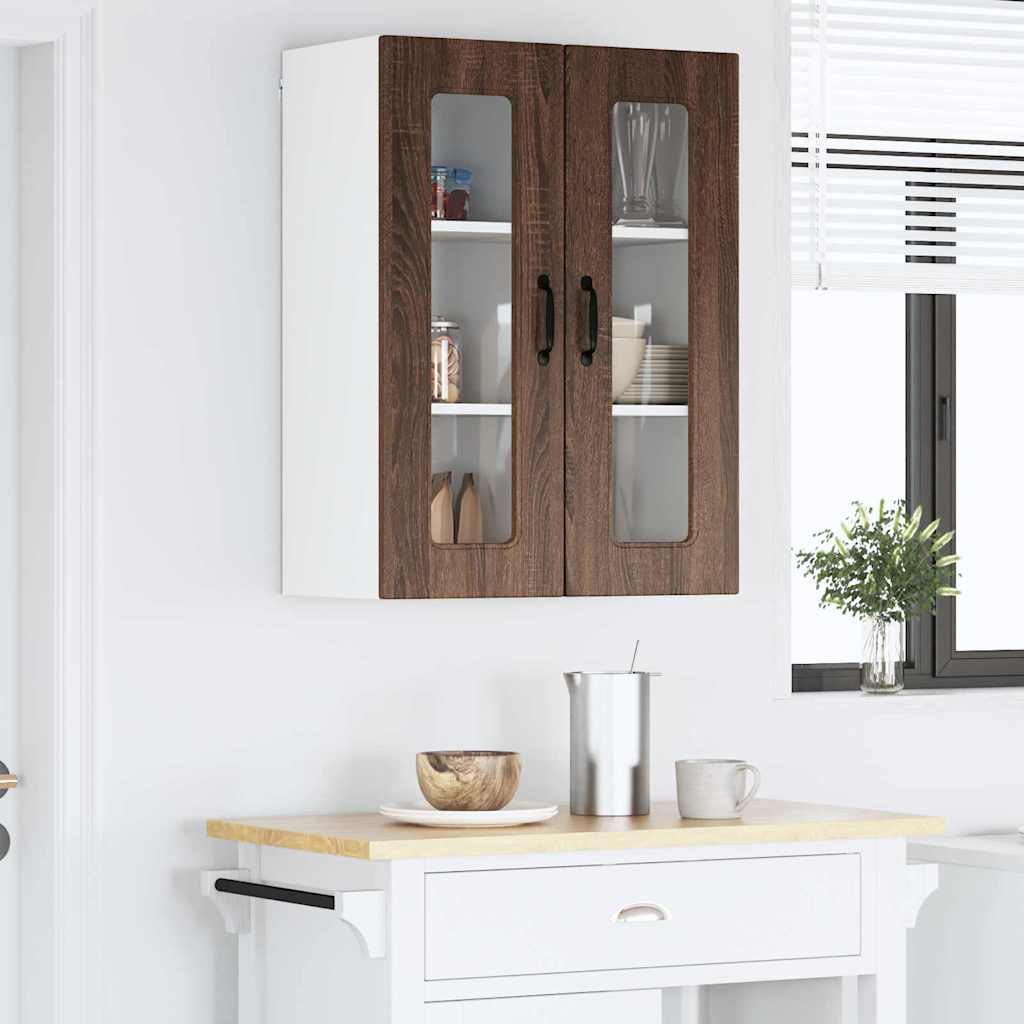 Keukenkast aan de muur Bruin Eiken 60 x 31 x 80 cm Bewerkt hout