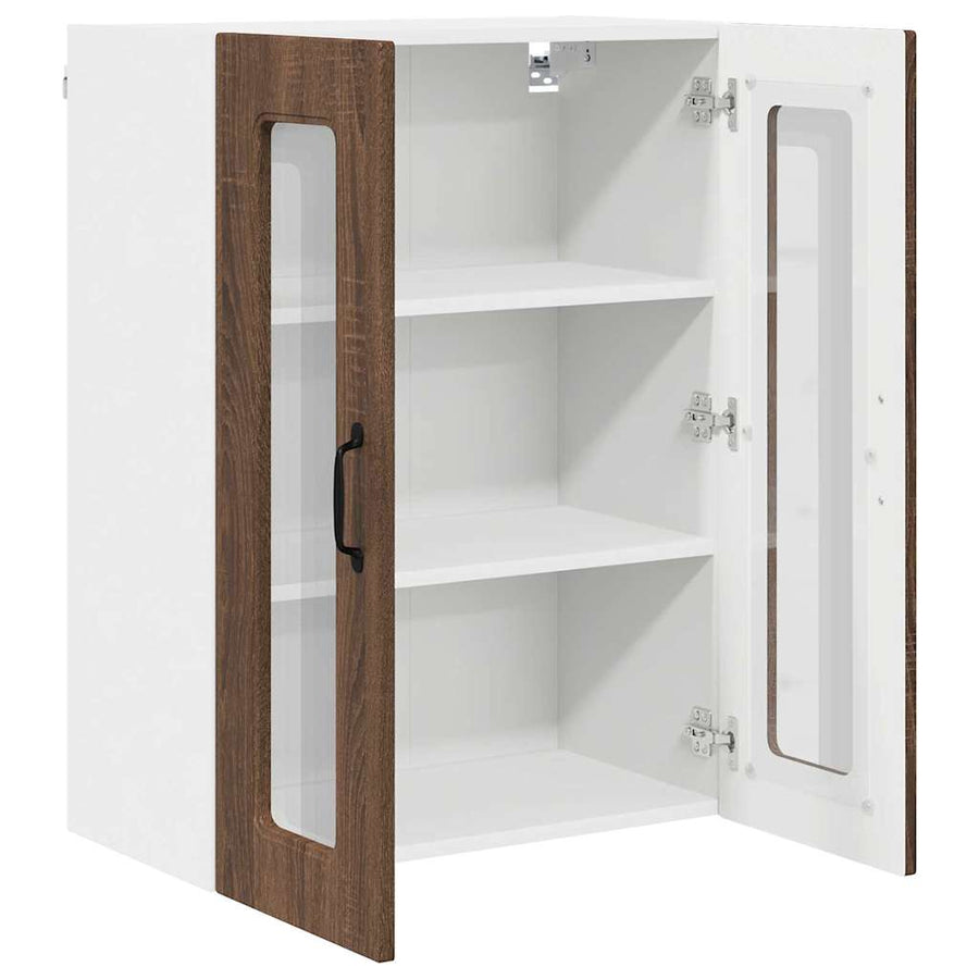 Keukenkast aan de muur Bruin Eiken 60 x 31 x 80 cm Bewerkt hout
