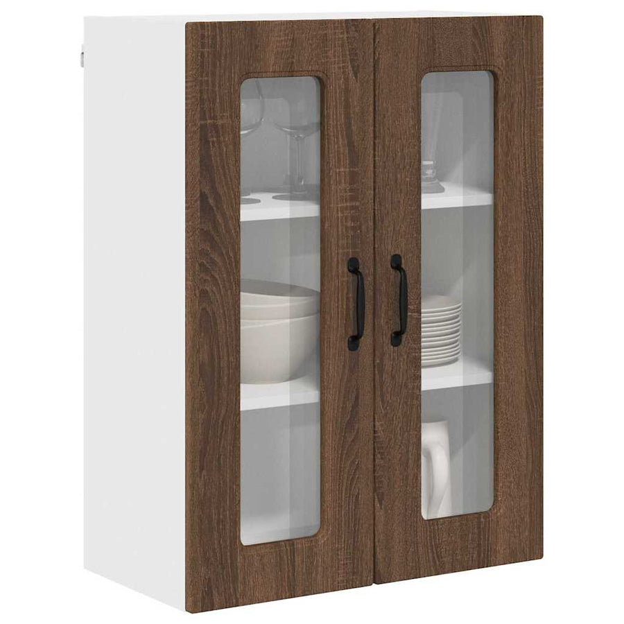 Keukenkast aan de muur Bruin Eiken 60 x 31 x 80 cm Bewerkt hout