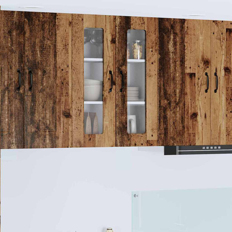 Keukenkast aan de muur Oud Hout 60 x 31 x 80 cm Bewerkt hout