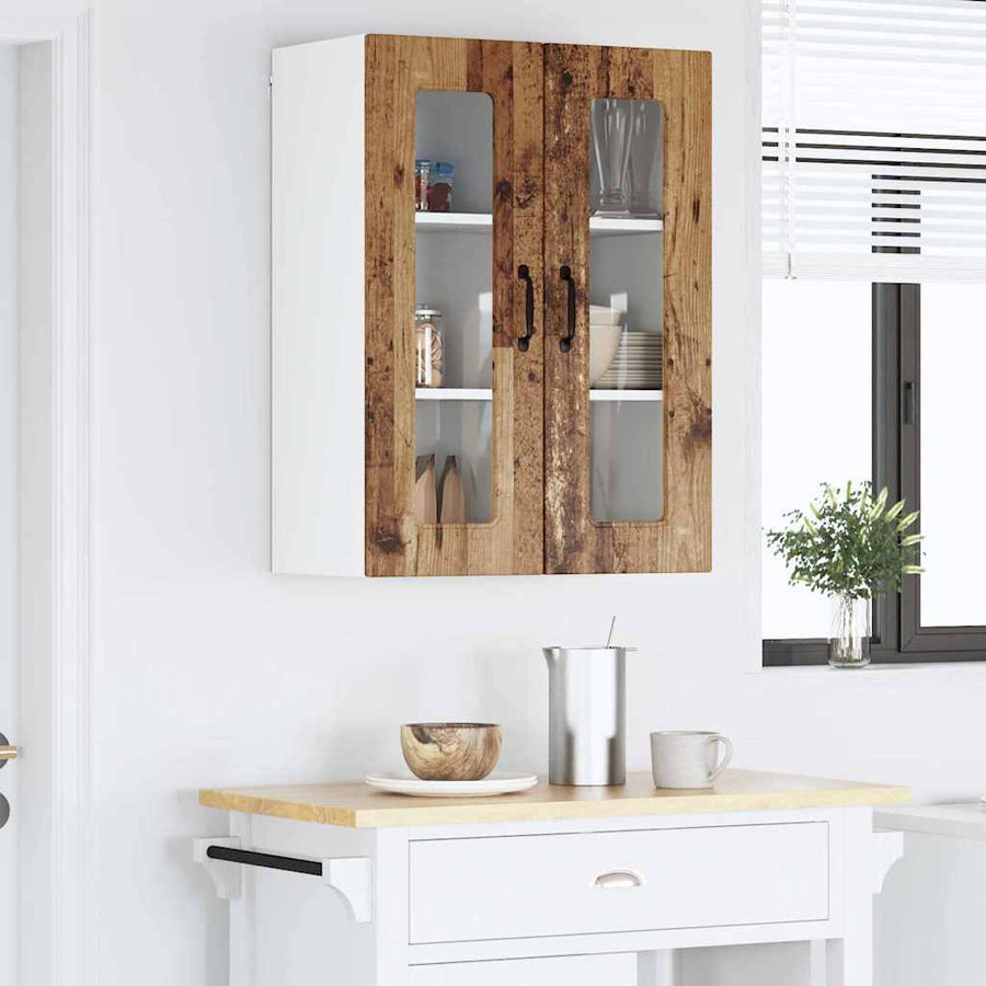 Keukenkast aan de muur Oud Hout 60 x 31 x 80 cm Bewerkt hout