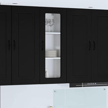 Keukenkast aan de muur Zwart 40 x 31 x 100 cm Bewerkt hout