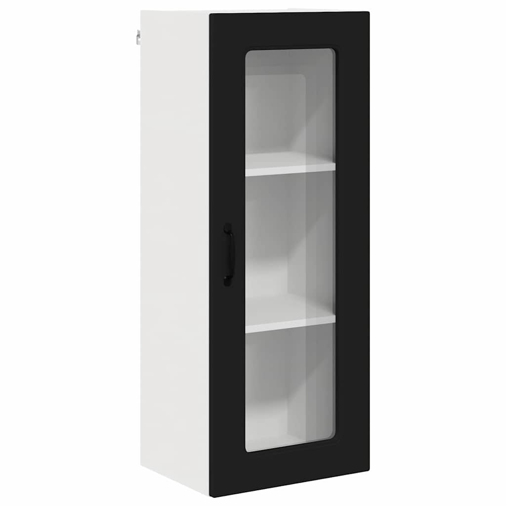 Keukenkast aan de muur Zwart 40 x 31 x 100 cm Bewerkt hout