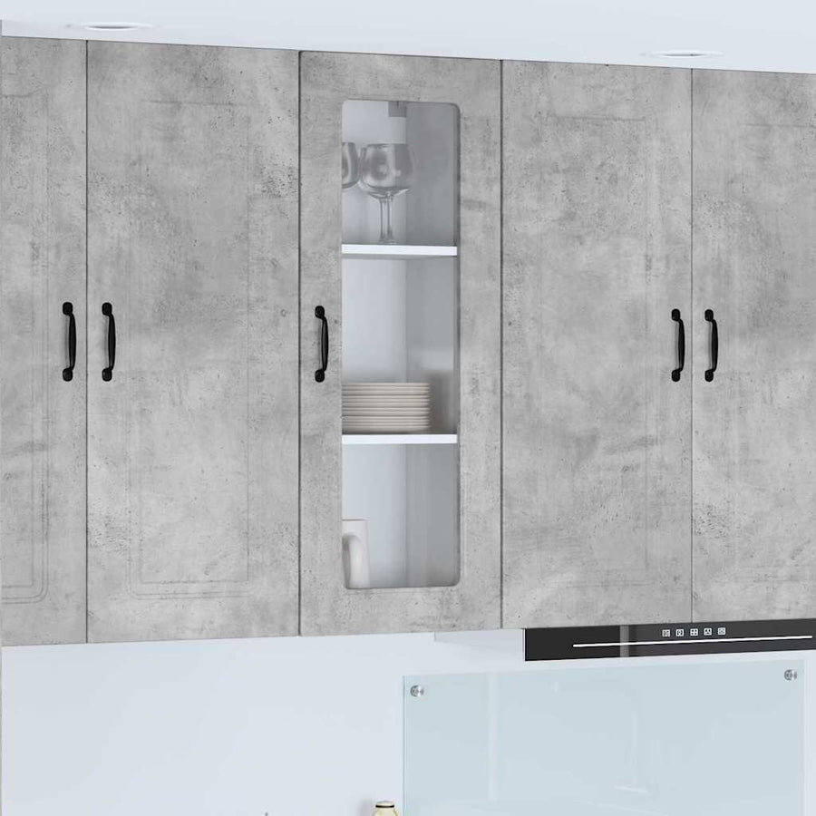 Keukenkast aan de muur met plank Beton Grijs 40 x 31 x 100 cm