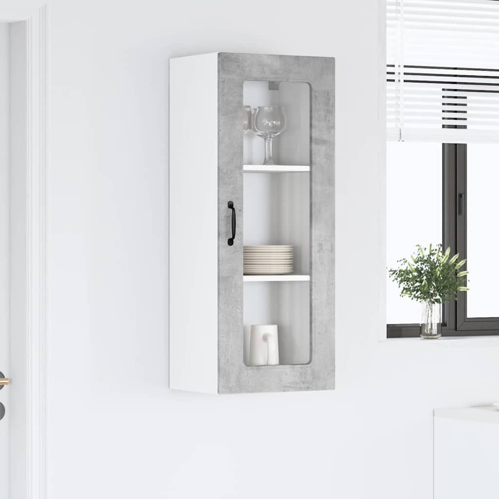 Keukenkast aan de muur met plank Beton Grijs 40 x 31 x 100 cm