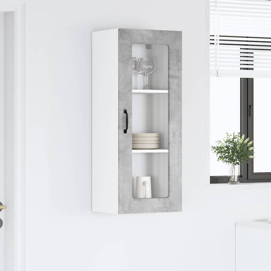 Keukenkast aan de muur met plank Beton Grijs 40 x 31 x 100 cm