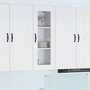 Keukenkast 40x31x100 cm hoogglans wit bewerkt hout