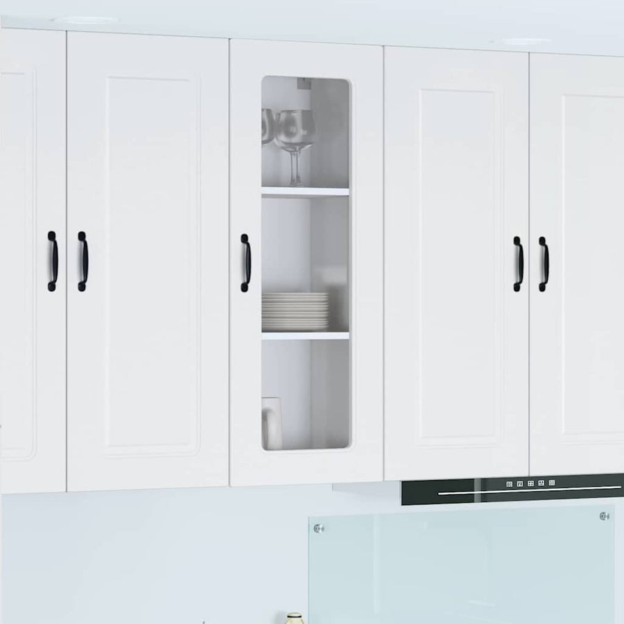 Keukenkast aan de muur met plank Hoogglans wit 40 x 31 x 100 cm