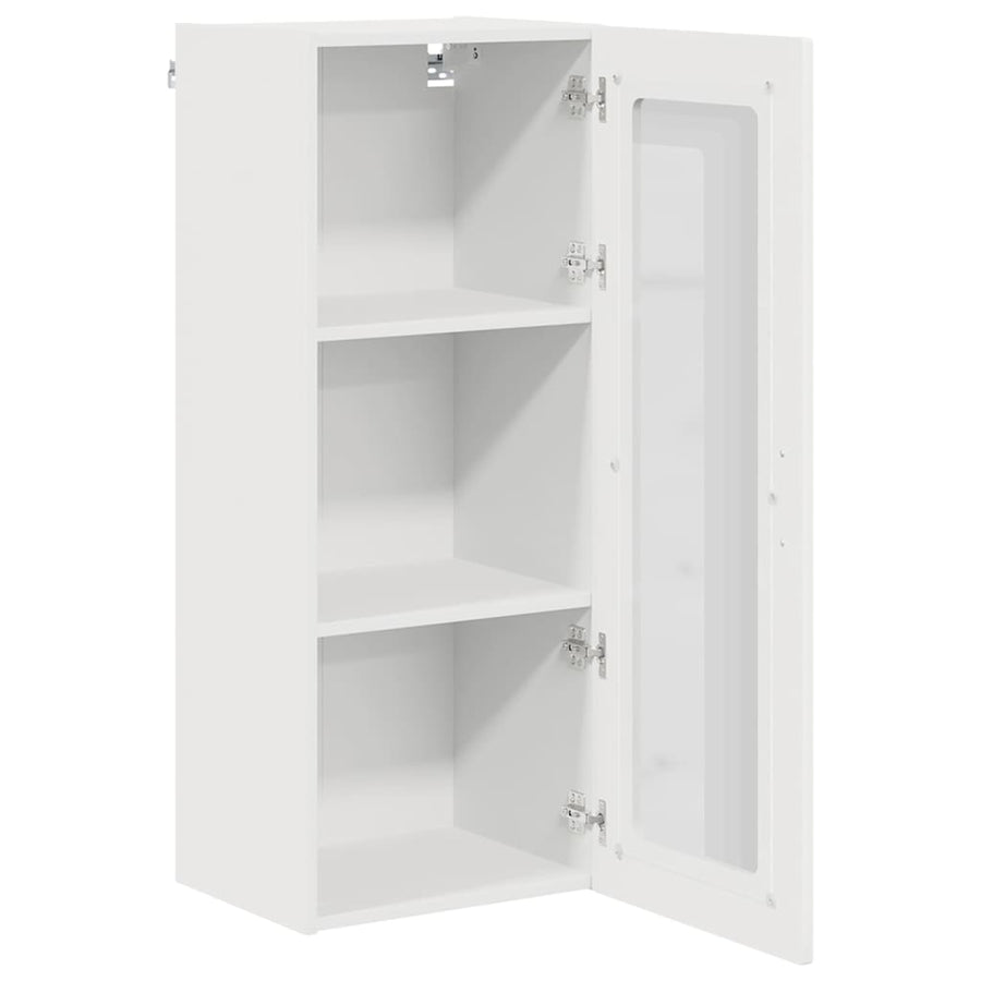 Keukenkast aan de muur met plank Hoogglans wit 40 x 31 x 100 cm