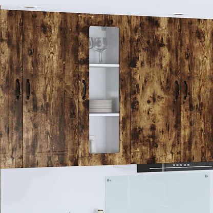 Keukenkast aan de muur met plank Gerookt eiken 40 x 31 x 100 cm