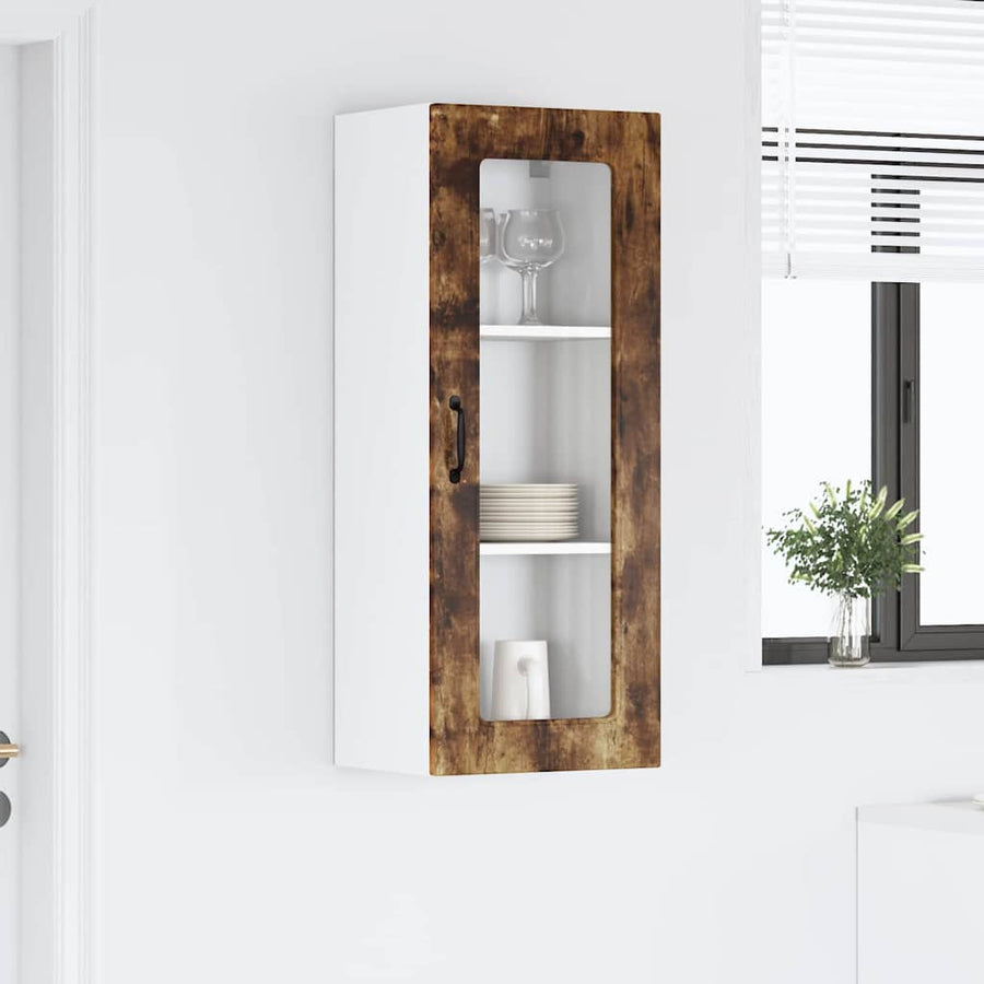 Keukenkast aan de muur met plank Gerookt eiken 40 x 31 x 100 cm