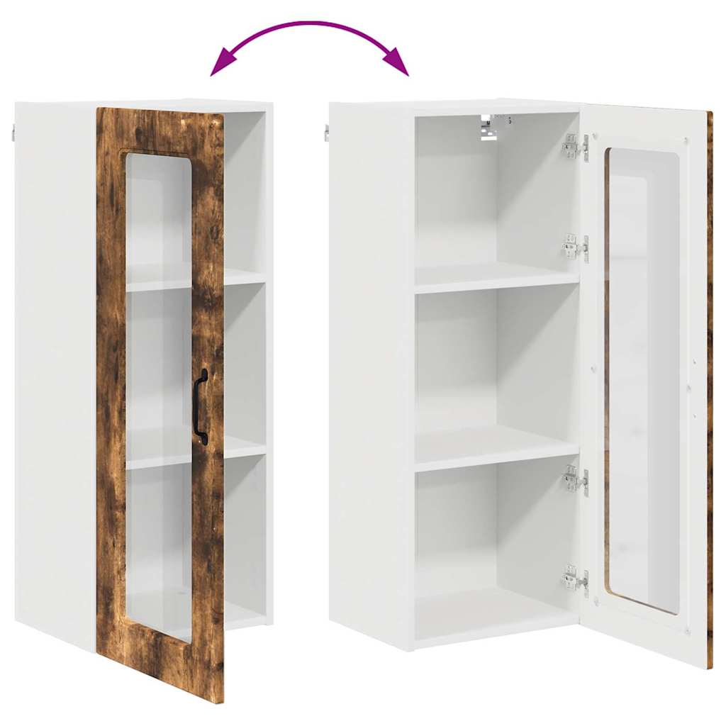 Keukenkast aan de muur met plank Gerookt eiken 40 x 31 x 100 cm