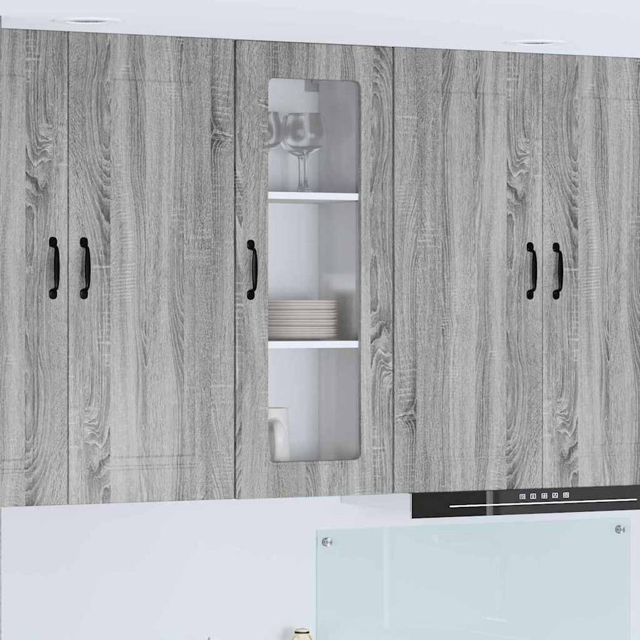 Keukenkast aan de muur met plank Grijs Sonoma 40 x 31 x 100 cm