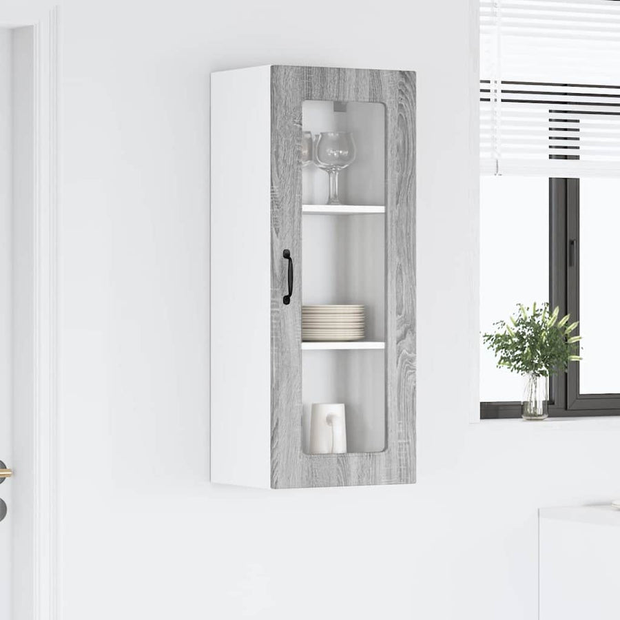Keukenkast aan de muur met plank Grijs Sonoma 40 x 31 x 100 cm