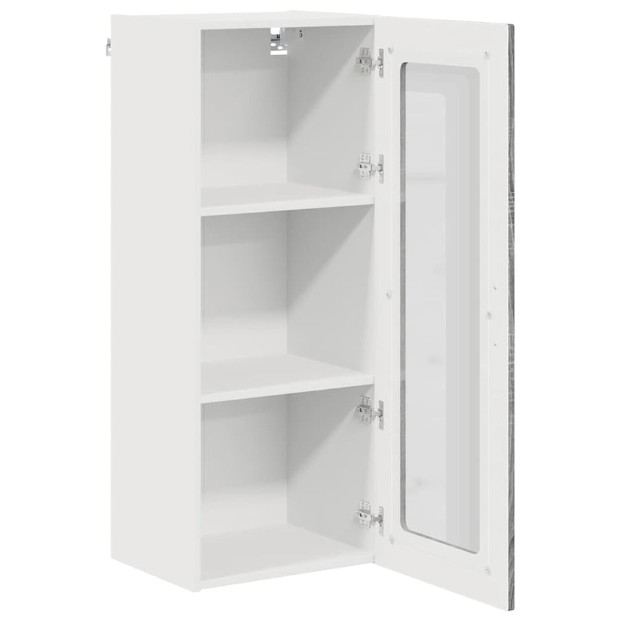 Keukenkast aan de muur met plank Grijs Sonoma 40 x 31 x 100 cm