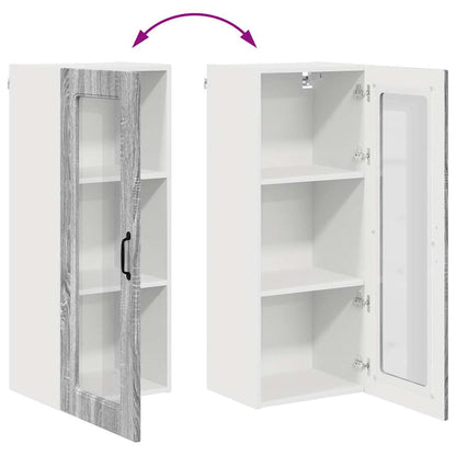 Keukenkast aan de muur met plank Grijs Sonoma 40 x 31 x 100 cm