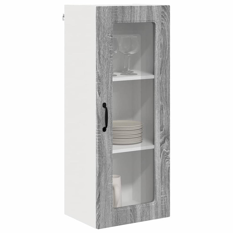 Keukenkast aan de muur met plank Grijs Sonoma 40 x 31 x 100 cm