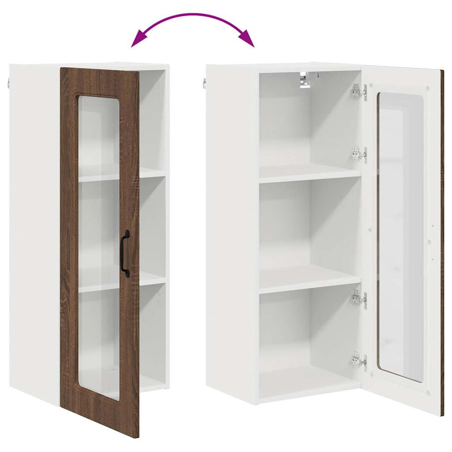 Keukenkast aan de muur met plank Bruin Eiken 40 x 31 x 100 cm