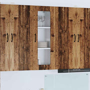 Keukenkast 40x31x100 cm oud hout bewerkt hout