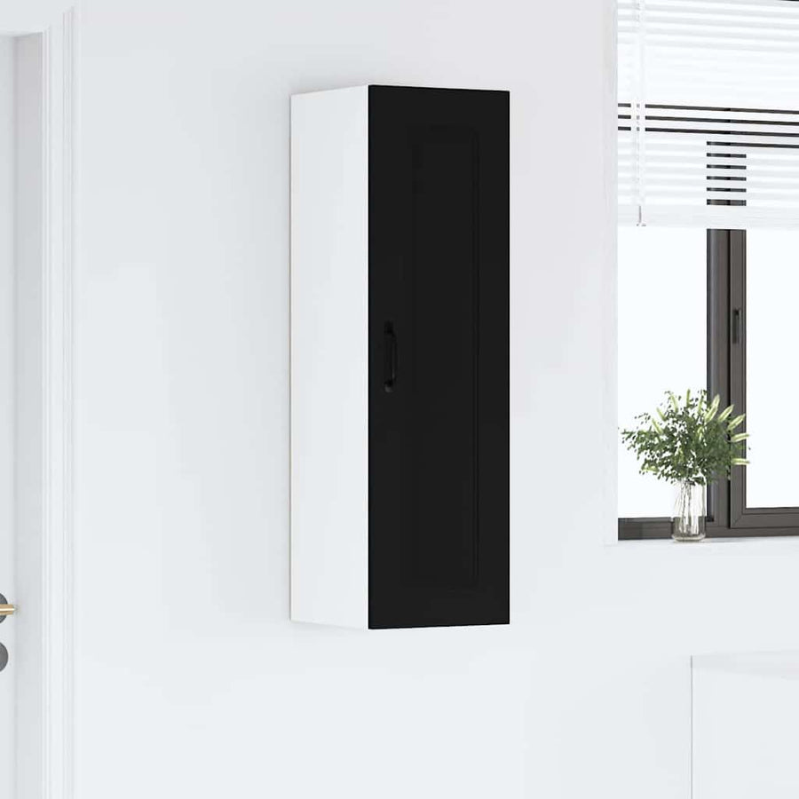 Keukenkast aan de muur Zwart 30 x 31 x 100 cm Bewerkt hout