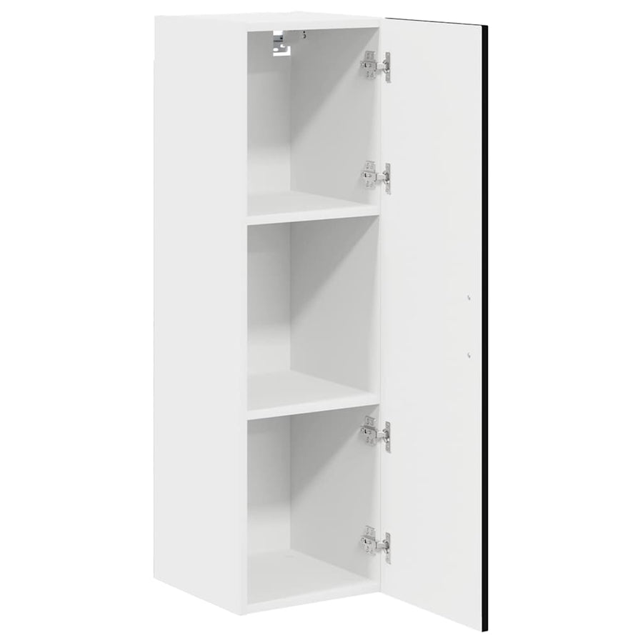 Keukenkast aan de muur Zwart 30 x 31 x 100 cm Bewerkt hout