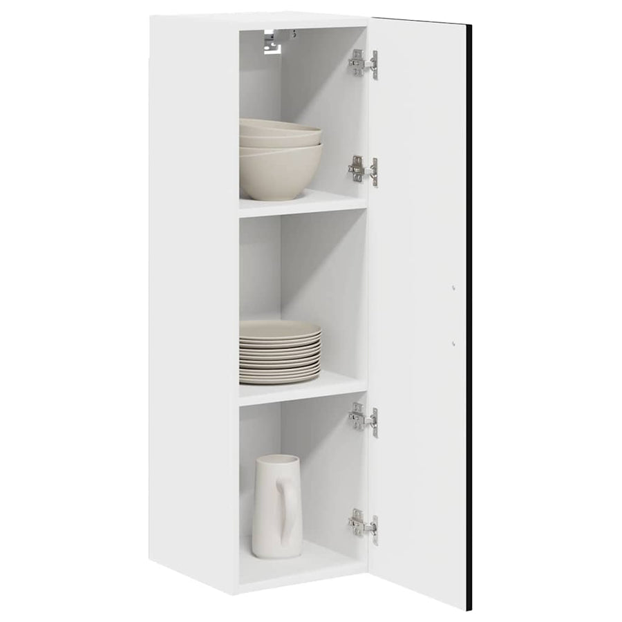 Keukenkast aan de muur Zwart 30 x 31 x 100 cm Bewerkt hout