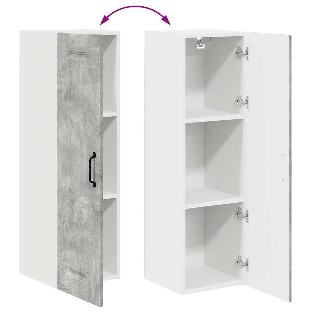 Keukenkast aan de muur met plank Beton Grijs 30 x 31 x 100 cm