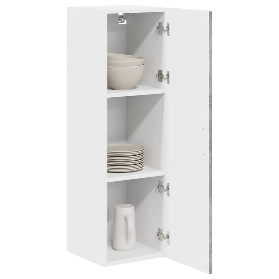 Keukenkast aan de muur met plank Beton Grijs 30 x 31 x 100 cm