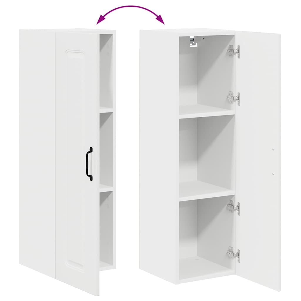 Keukenkast aan de muur met plank Hoogglans wit 30 x 31 x 100 cm