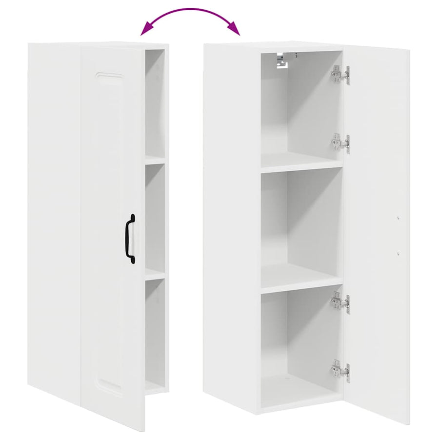 Keukenkast aan de muur met plank Hoogglans wit 30 x 31 x 100 cm