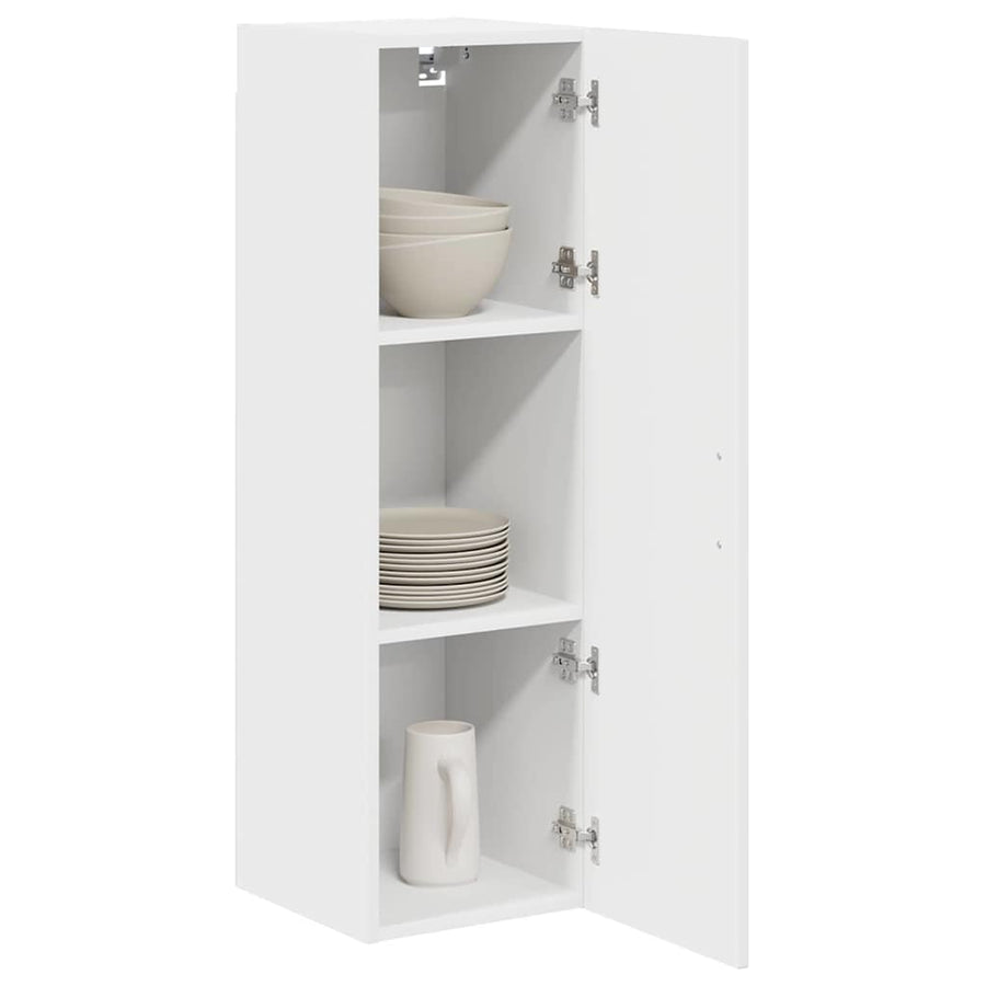 Keukenkast aan de muur met plank Hoogglans wit 30 x 31 x 100 cm
