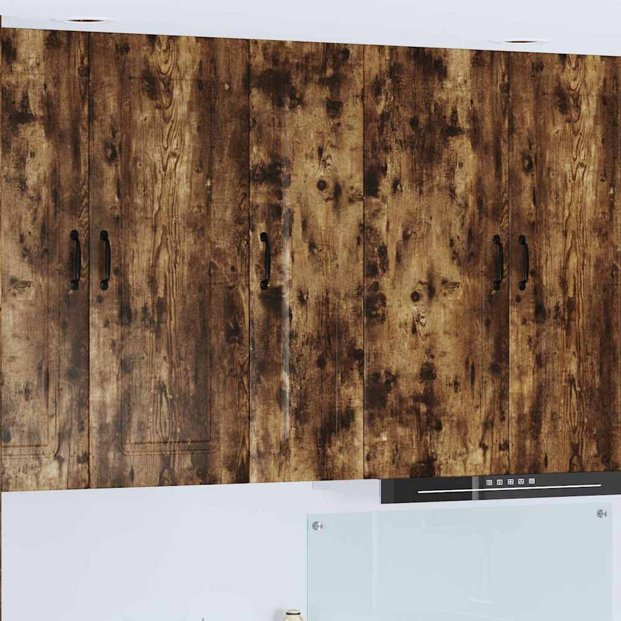 Keukenkast aan de muur met plank Gerookt eiken 30 x 31 x 100 cm