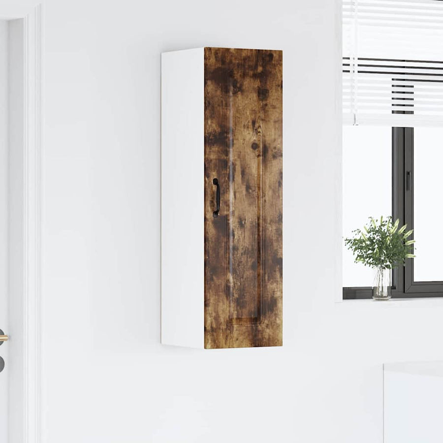 Keukenkast aan de muur met plank Gerookt eiken 30 x 31 x 100 cm