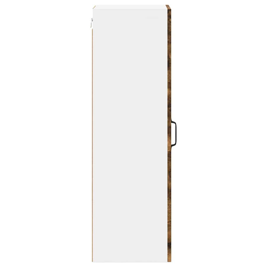 Keukenkast aan de muur met plank Gerookt eiken 30 x 31 x 100 cm