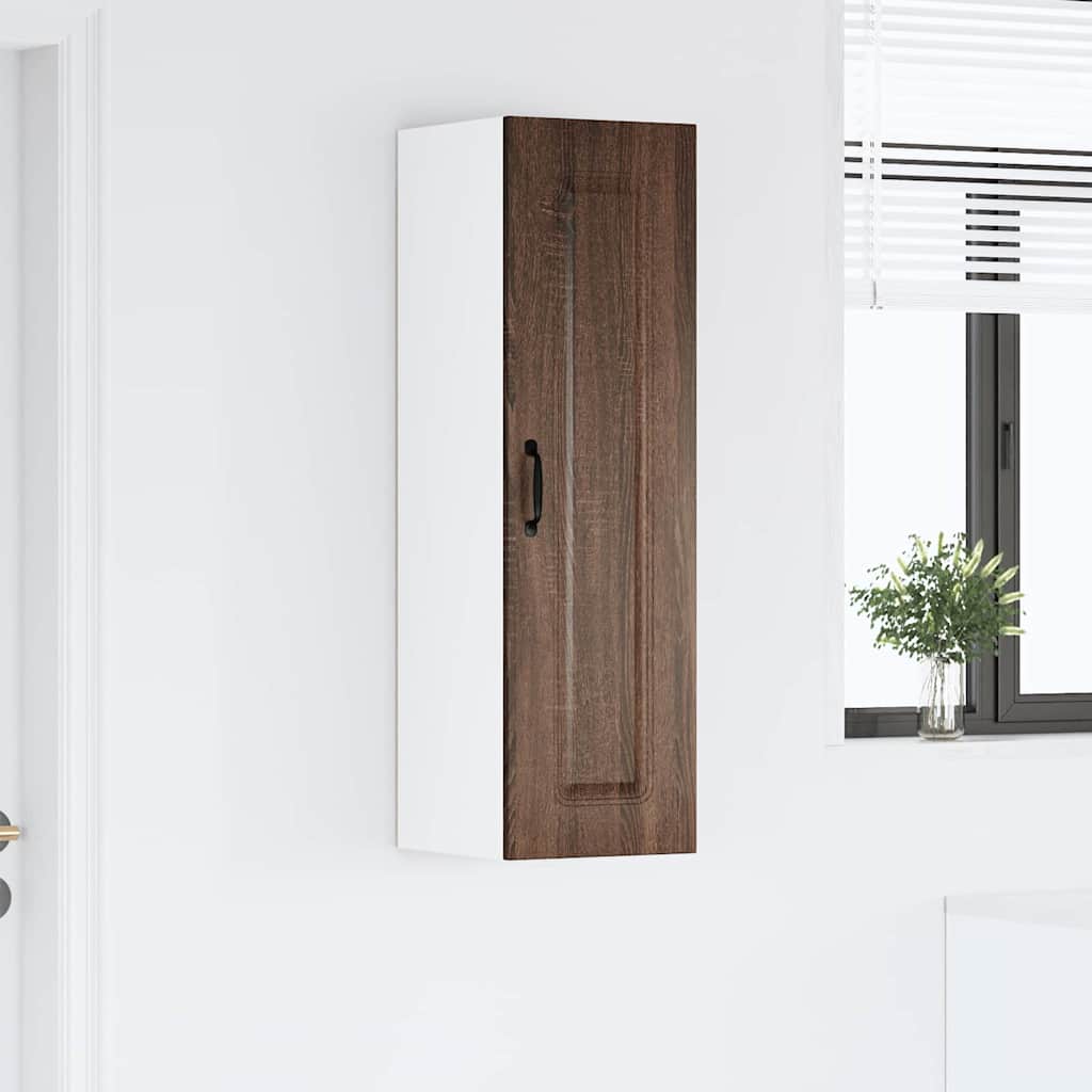 Keukenkast aan de muur met plank Bruin Eiken 30 x 31 x 100 cm