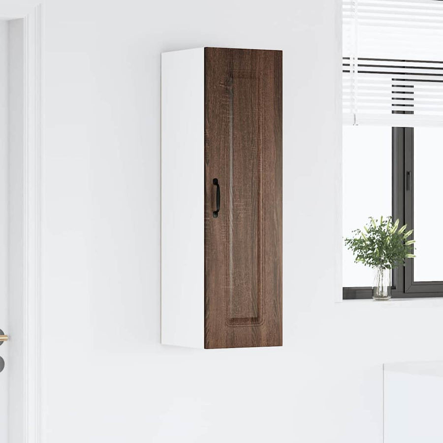 Keukenkast aan de muur met plank Bruin Eiken 30 x 31 x 100 cm